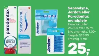 SuperBrugsen Sensodyne, jordan eller parodontax mundpleje tilbud
