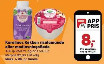 Karolines køkken risalamande eller madlavningsfløde