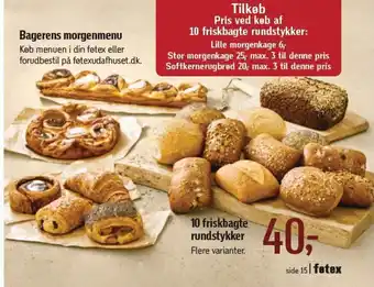 Føtex 10 friskbagte rundstykker tilbud