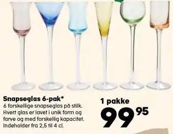 SuperBrugsen Snapseglas 6-pak tilbud