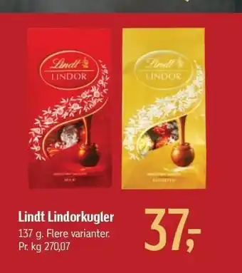 Føtex Lindt lindorkugler tilbud