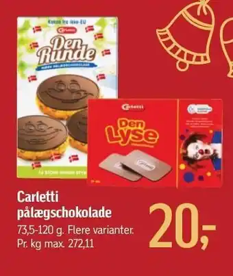 Carletti pålægschokolade