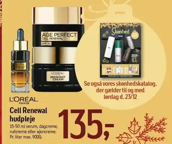 Føtex Cell renewal hudpleje tilbud