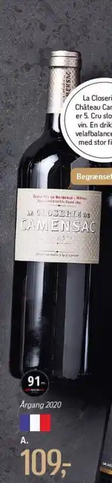 La Closerie Camensac Haut-Médoc. 75 cl.