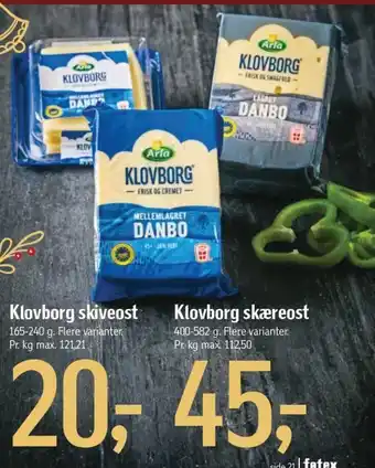 Føtex Klovborg skiveost tilbud