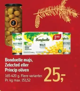 Føtex Bonduelle majs, Zelected eller Princip oliven tilbud
