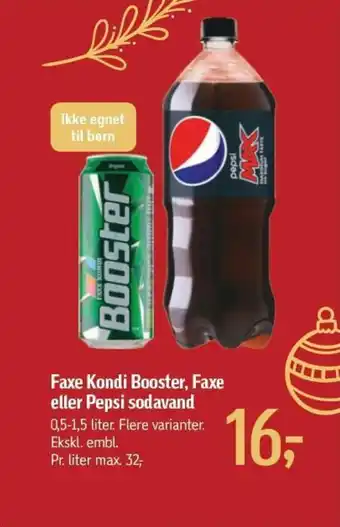Føtex Faxe Kondi Booster, Faxe eller Pepsi sodavand tilbud