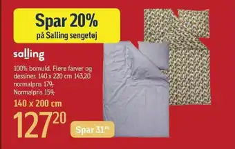 Føtex Salling sengetøj tilbud