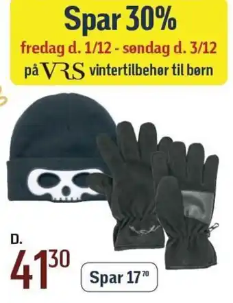 Føtex VRS vintertilbehør til børn tilbud