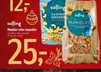 Føtex Salling Nødder eller mandler tilbud