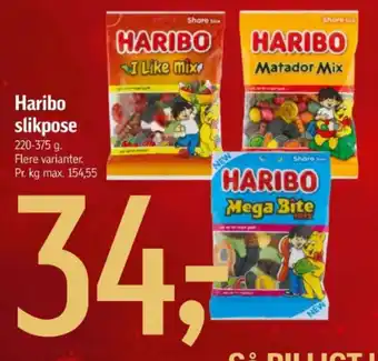 Føtex Haribo slikpose tilbud