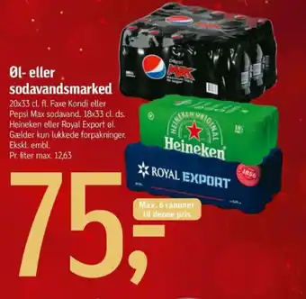 Føtex Ol- eller sodavandsmarked tilbud