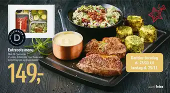Føtex Entrecote menu tilbud