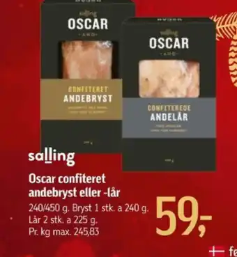 Føtex Oscar confiteret andebryst eller -lår tilbud