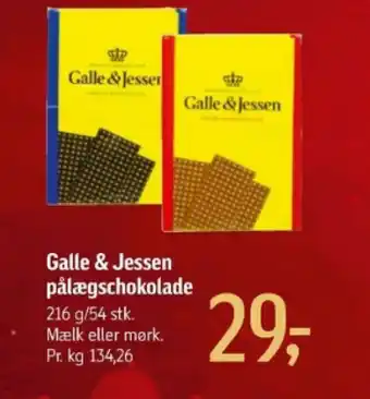 Føtex Galle & Jessen pålægschokolade tilbud