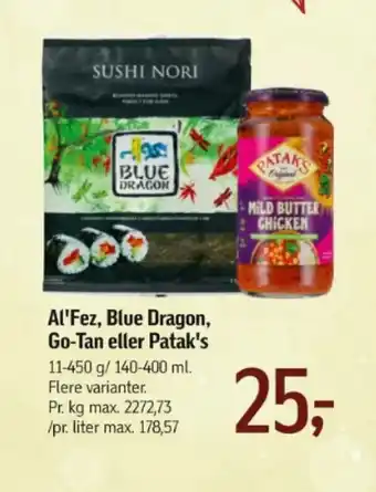 Føtex Al'Fez, Blue Dragon, Go-Tan eller Patak's tilbud