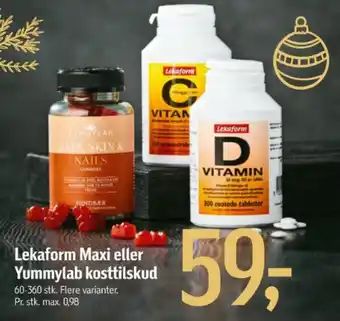 Føtex Lekaform Maxi eller Yummylab kosttilskud tilbud