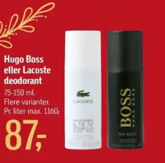 Føtex Hugo Boss eller Lacoste deodorant tilbud