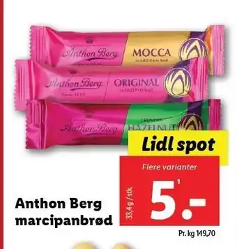 Lidl Anthon berg marcipanbrød tilbud