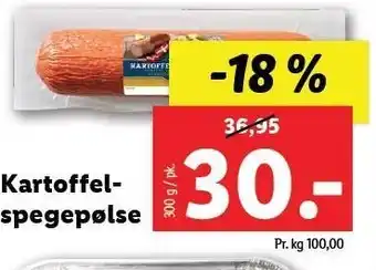 Lidl Kartoffelspegepølse tilbud