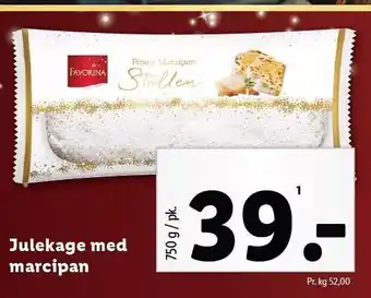 Lidl Julekage med marcipan tilbud