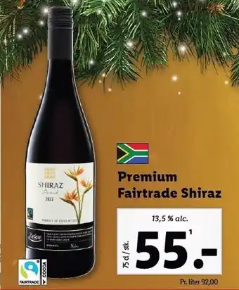 Premium fairtrade shiraz