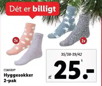 Lidl Esmara hyggesokker 2-pak tilbud