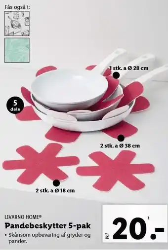 Lidl Livarno home pandebeskytter 5-pak tilbud