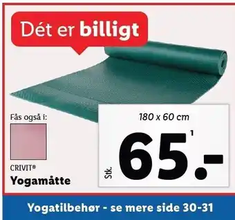 Lidl Crivit yogamåtte tilbud