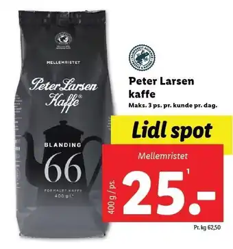 Lidl Peter larsen kaffe tilbud