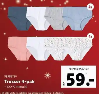Lidl Pepperts trusser 4-pak tilbud