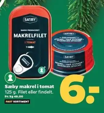 Netto Sæby makrel i tomat tilbud