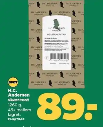 Netto H.c. andersen skæreost tilbud