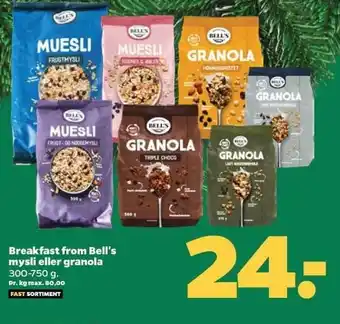 Netto Breakfast from bell's mysli eller granola tilbud