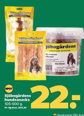 Netto Sjöbogårdens hundesnacks tilbud