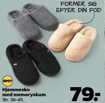 Netto Hjemmesko med memoryskum tilbud