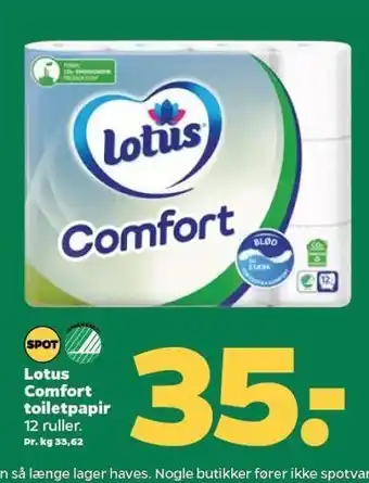 Netto Lotus comfort toiletpapir tilbud