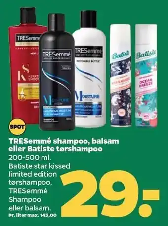 Netto Tresemmé shampoo, balsam eller batiste tørshampoo tilbud
