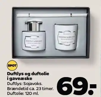Netto Duftlys og duftolie i gaveæske tilbud