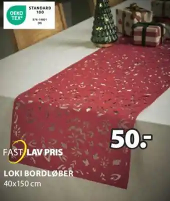 JYSK LOKI BORDLØBER tilbud