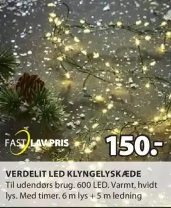 JYSK VERDELIT LED KLYNGELYSKÆDE tilbud