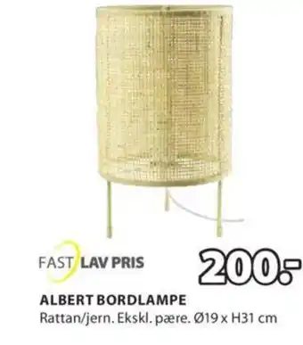 JYSK ALBERT BORDLAMPE tilbud