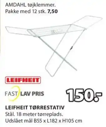JYSK LEIFHEIT TØRRESTATIV tilbud