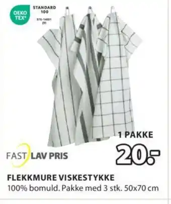 JYSK FLEKKMURE VISKESTYKKE tilbud