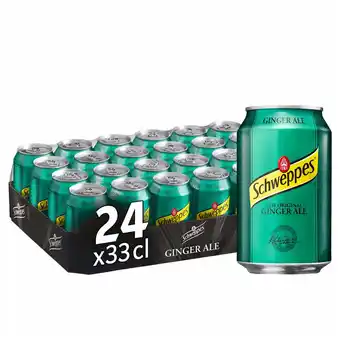 Fleggaard Schweppes ginger ale - sodavand, 24x33cl dåse tilbud