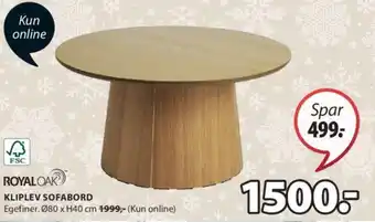 JYSK KLIPLEV SOFABORD tilbud