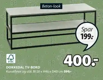 JYSK DOKKEDAL TV-BORD tilbud