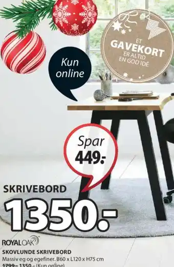 JYSK SKOVLUNDE SKRIVEBORD tilbud