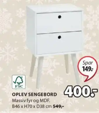 JYSK OPLEV SENGEBORD tilbud