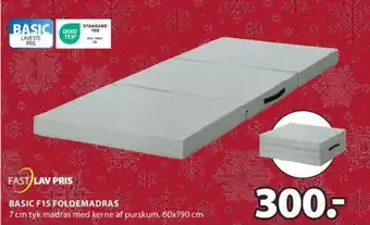 JYSK BASIC F15 FOLDEMADRAS tilbud